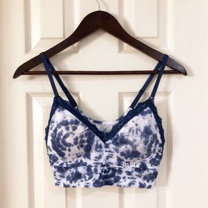 New Lucky Brand Tie Dye Wireless Bra, Bralette, 36C NWOT
